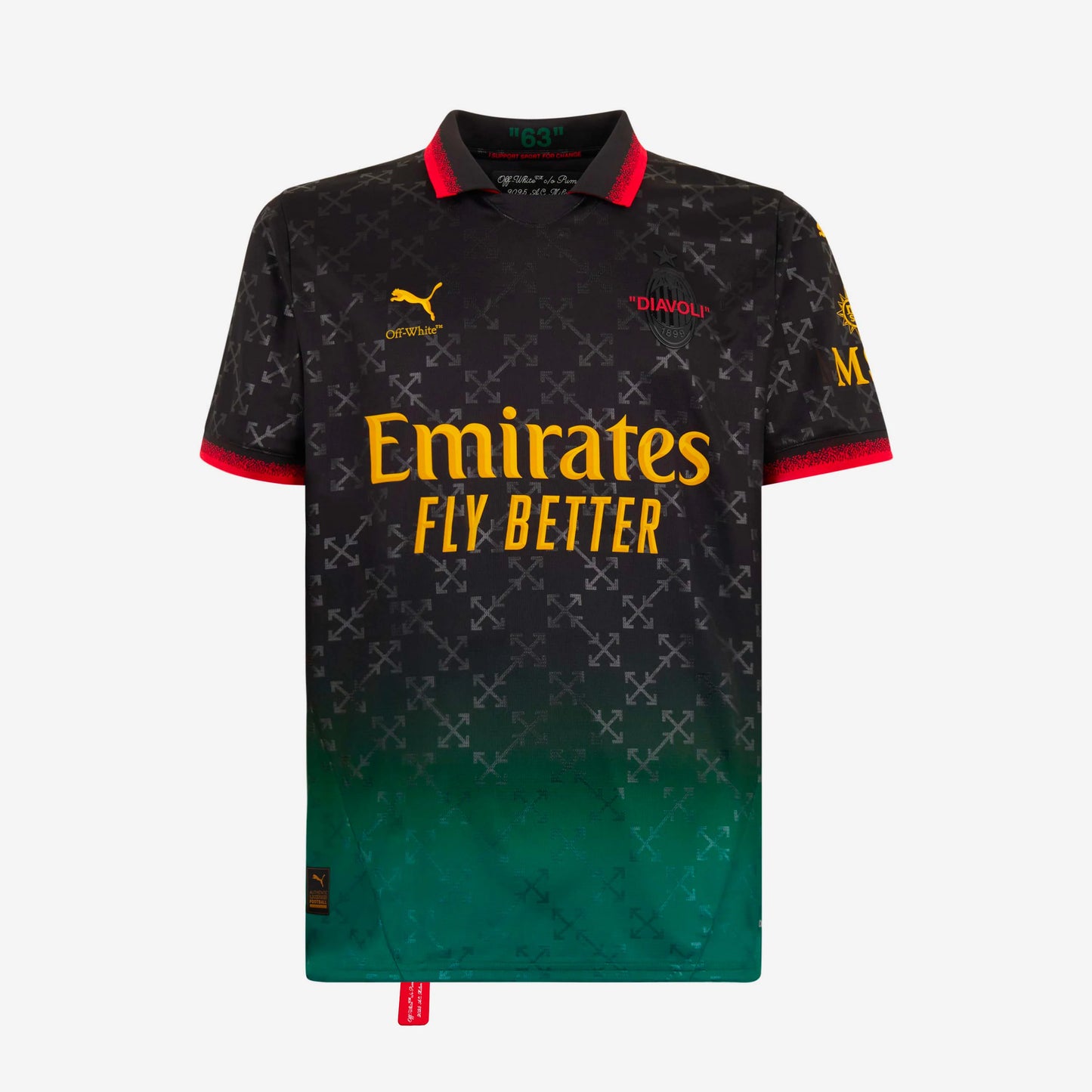 Black Jersey PUMA X AC MILAN X OFF-WHITE 2024/25